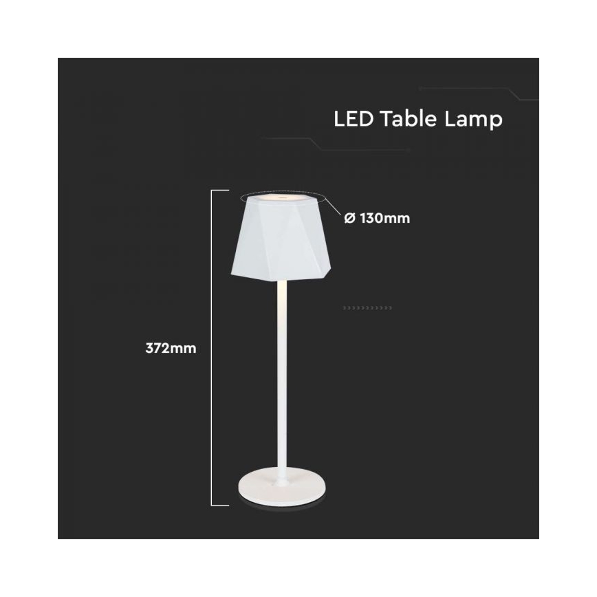 Dimmbare aufladbare LED-Touch-Tischleuchte LED/4W/5V 3000-6000K 1800 mAh weiß