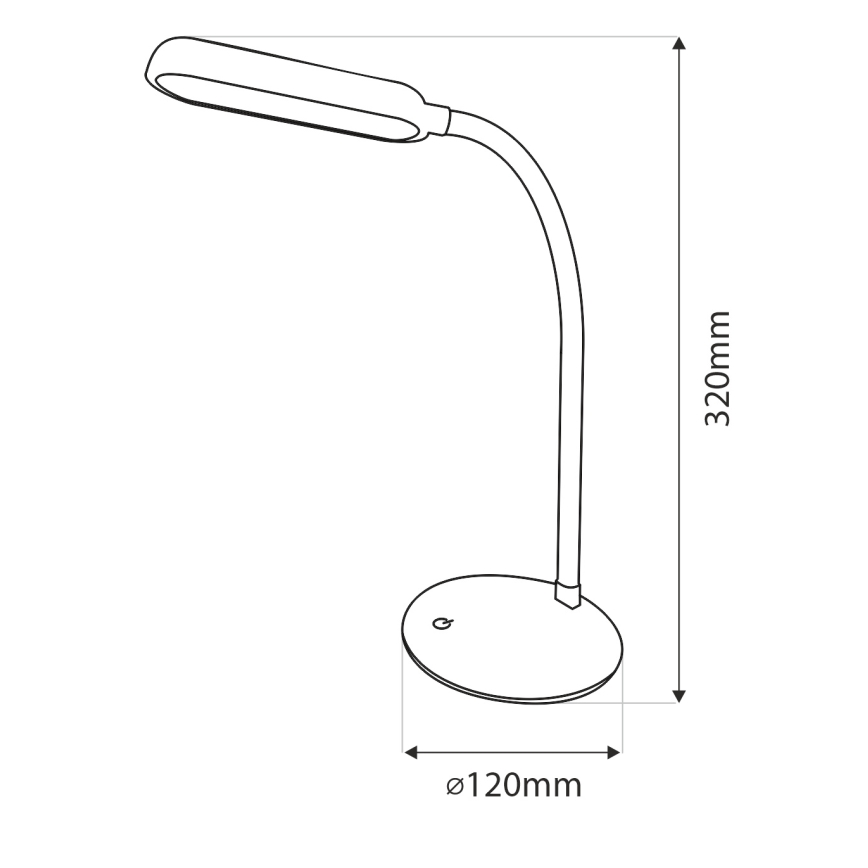 Dimmbare und flexible LED-Tischleuchte mit Touch-Funktion LED/6W/5V USB 1200 mAh weiß