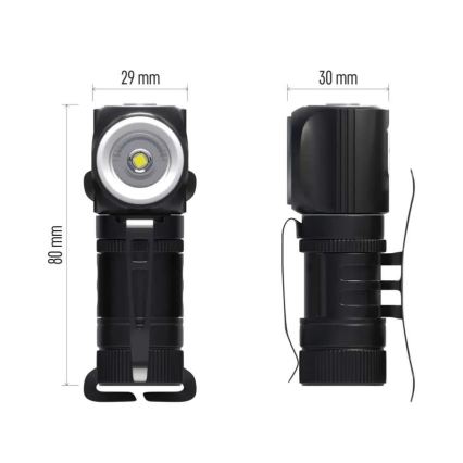 Dimmbare, wiederaufladbare LED-Stirnlampe/800 mAh 3,7V