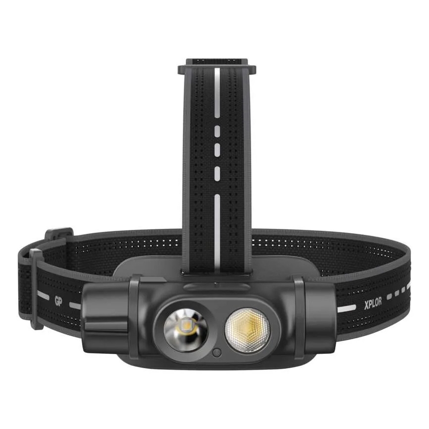 Dimmbare, wiederaufladbare LED-Stirnlampe GP XPLOR PHR19 LED/1x18650/5V IPX8
