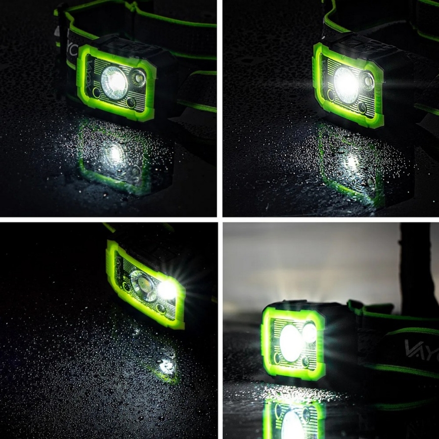 Dimmbare, wiederaufladbare LED-Stirnlampe mit Sensor LED/10W/5V IP66 750 lm 1500 mAh