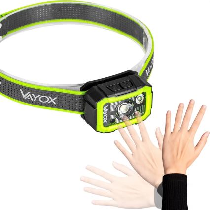 Dimmbare, wiederaufladbare LED-Stirnlampe mit Sensor LED/10W/5V IP66 750 lm 1500 mAh