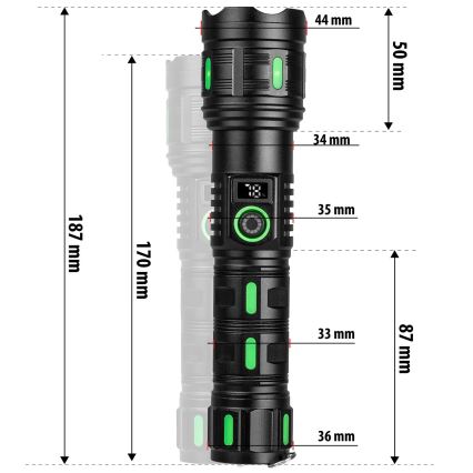 Dimmbare wiederaufladbare LED-Leuchte mit Powerbank-Funktion LED/20W/5V IP44 1200 lm 5000 mAh