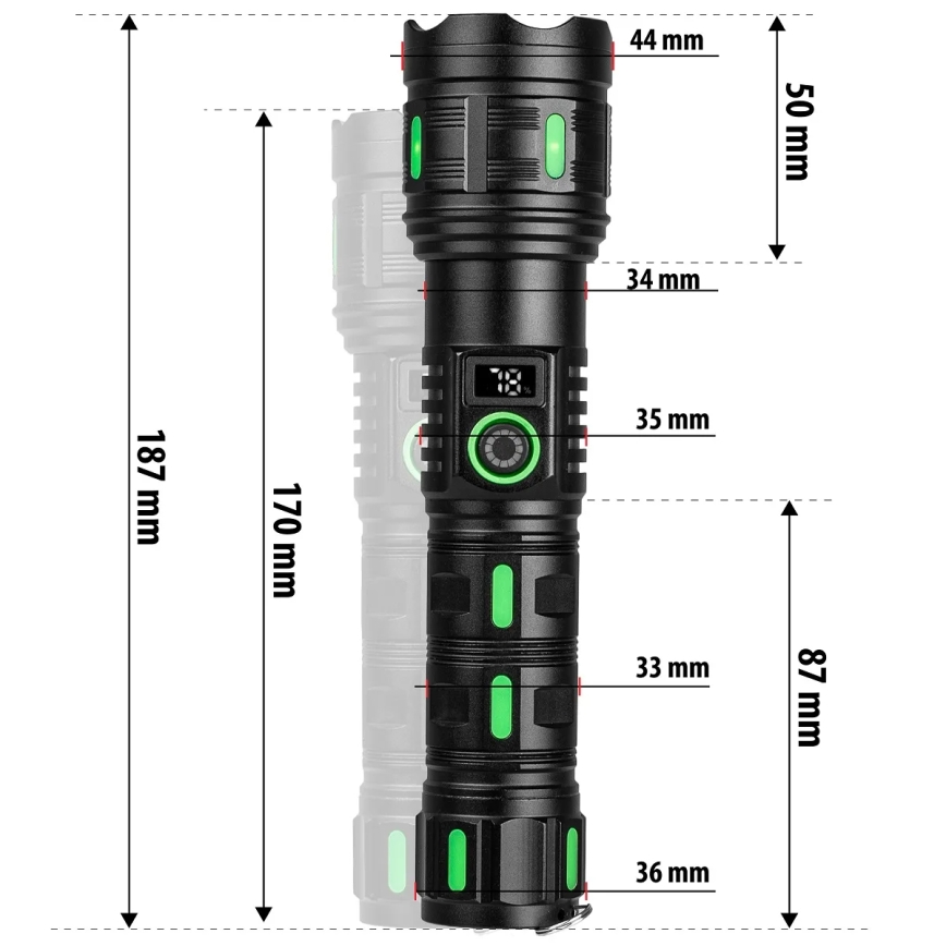 Dimmbare wiederaufladbare LED-Leuchte mit Powerbank-Funktion LED/20W/5V IP44 1200 lm 5000 mAh