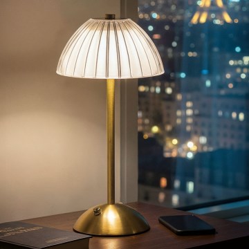 Dimmbare, wiederaufladbare LED-Tischlampe PARIS LED/2W/5V 2700K/4000K/6500K 800 mAh goldfarben