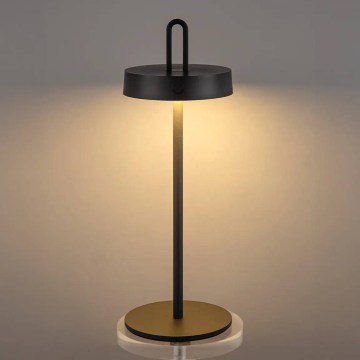 Dimmbare, wiederaufladbare Touch-LED-Tischleuchte für den Außenbereich SHINE LED/1,5W/3,7V 3000 mAh IP44 schwarz