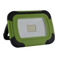 Dimmbarer, aufladbarer LED-Strahler SAMSUNG CHIP + Funktion SOS LED/10W/3,7V/USB IP44 4000K 3600 mAh grün