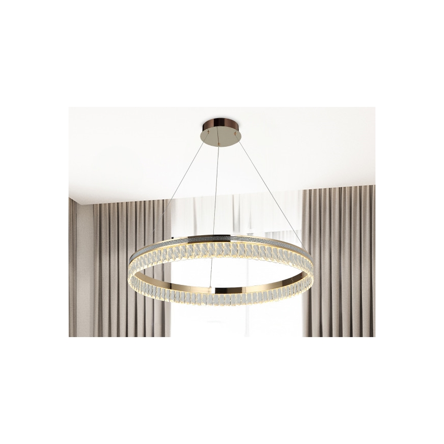 Dimmbarer LED-Kristall-Kronleuchter an Kabel THALIA LED/55W/230V 3000-6000K Ø 80 cm + Fernbedienung