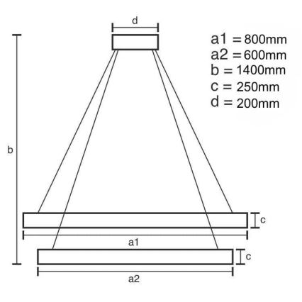 Dimmbarer LED-Kristall-Kronleuchter an Schnur LED/190W/230V 3000-6500K + Fernbedienung