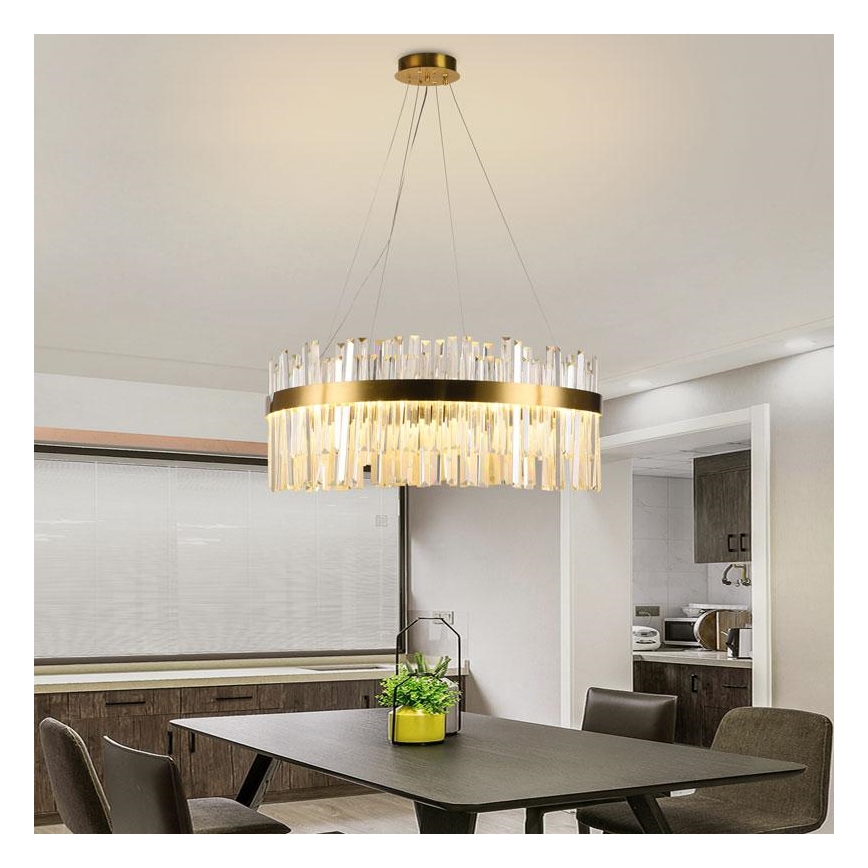 Dimmbarer LED-Kristall-Kronleuchter an Schnur LED/80W/230V 3000-6500K + Fernbedienung