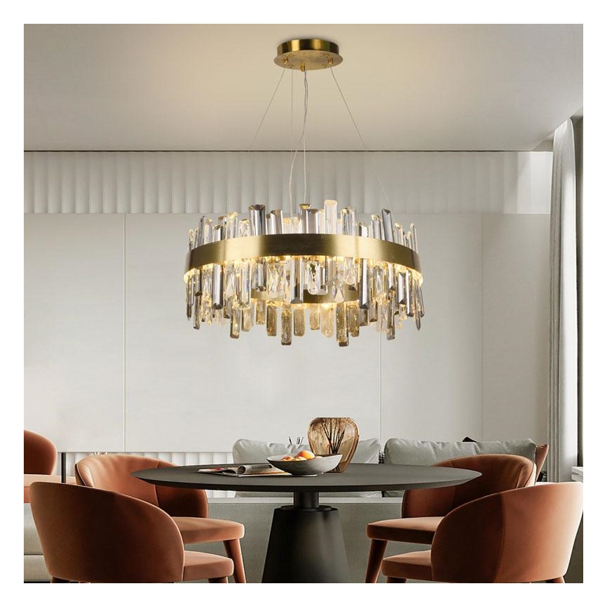Dimmbarer LED-Kristall-Kronleuchter an Schnur LED/80W/230V 3000-6500K + Fernbedienung