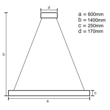 Dimmbarer LED-Kristall-Kronleuchter an Schnur LED/80W/230V 3000-6500K + Fernbedienung