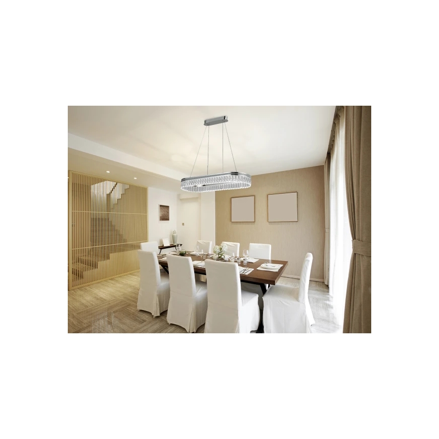 LED-dimmbarer Kristall-Kronleuchter mit Seilaufhängung THALIA LED/50W/230V 3000-6000K + Fernbedienung