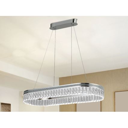 LED-dimmbarer Kristall-Kronleuchter mit Seilaufhängung THALIA LED/50W/230V 3000-6000K + Fernbedienung