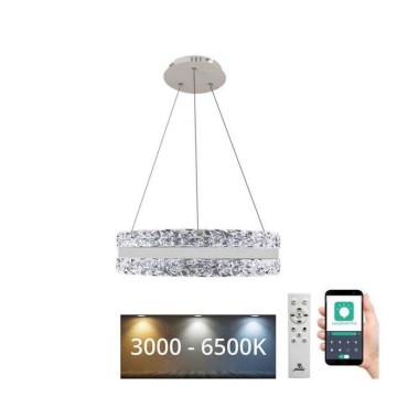 Dimmbarer LED-Kristallkronleuchter an Aufhängung LED/80W/230V 3000-6500K weiß + Fernbedienung