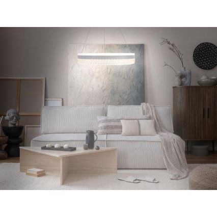 Dimmbarer LED-Kristallkronleuchter an Aufhängung LED/80W/230V 3000-6500K weiß + Fernbedienung