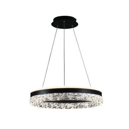 Dimmbarer LED-Kronleuchter an Schnur LED/80W/230V 3000-6500K schwarz + Fernbedienung
