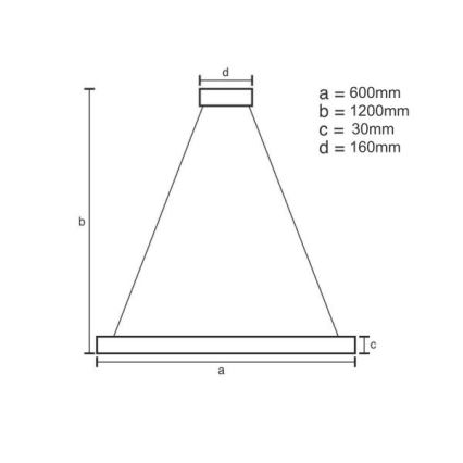 Dimmbarer LED-Kronleuchter LED/40W/230V 3000-6500K d 60 cm + Fernbedienung
