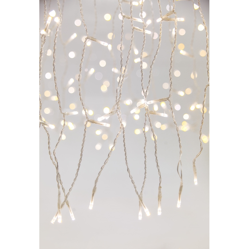Dimmbarer LED-Outdoor-Weihnachtslichtervorhang CURTAIN 360xLED/8,4W/230V 2x2 m IP44 warmweiβ + Fernbedienung