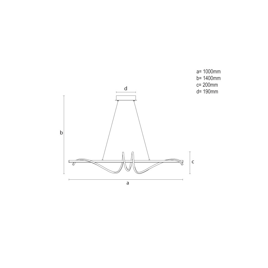 Dimmbarer LED-Pendelleuchter an Kabel LED/50W/230V 3000-6500K 100 cm + Fernbedienung