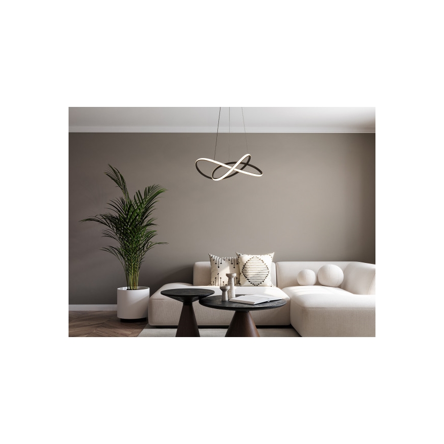 LED-dimmbare Pendelleuchte an Kabel LED/85W/230V 3000-6500K Ø 60 cm + Fernbedienung