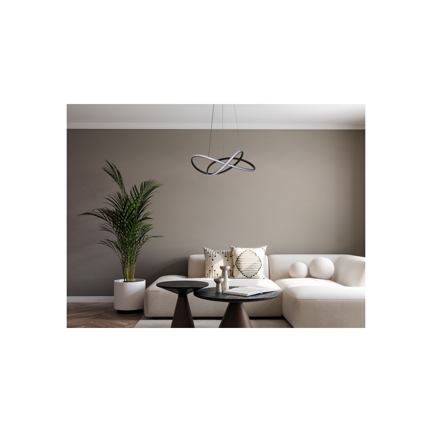 LED-dimmbare Pendelleuchte an Kabel LED/85W/230V 3000-6500K Ø 60 cm + Fernbedienung