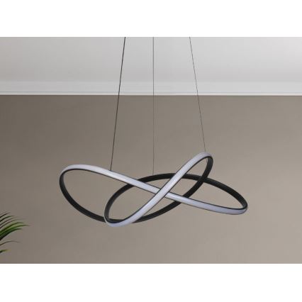 LED-dimmbare Pendelleuchte an Kabel LED/85W/230V 3000-6500K Ø 60 cm + Fernbedienung