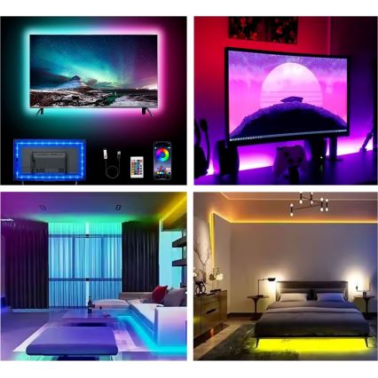 Dimmbarer LED-RGB-Streifen LED/6W/5V USB 2 m + Fernbedienung