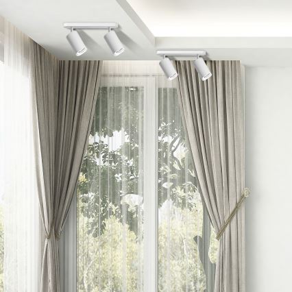 LED RGBW dimmbarer Badezimmer-Spot TURYN 2xGU10/4,8W/230V 3000K IP44 weiß + Fernbedienung