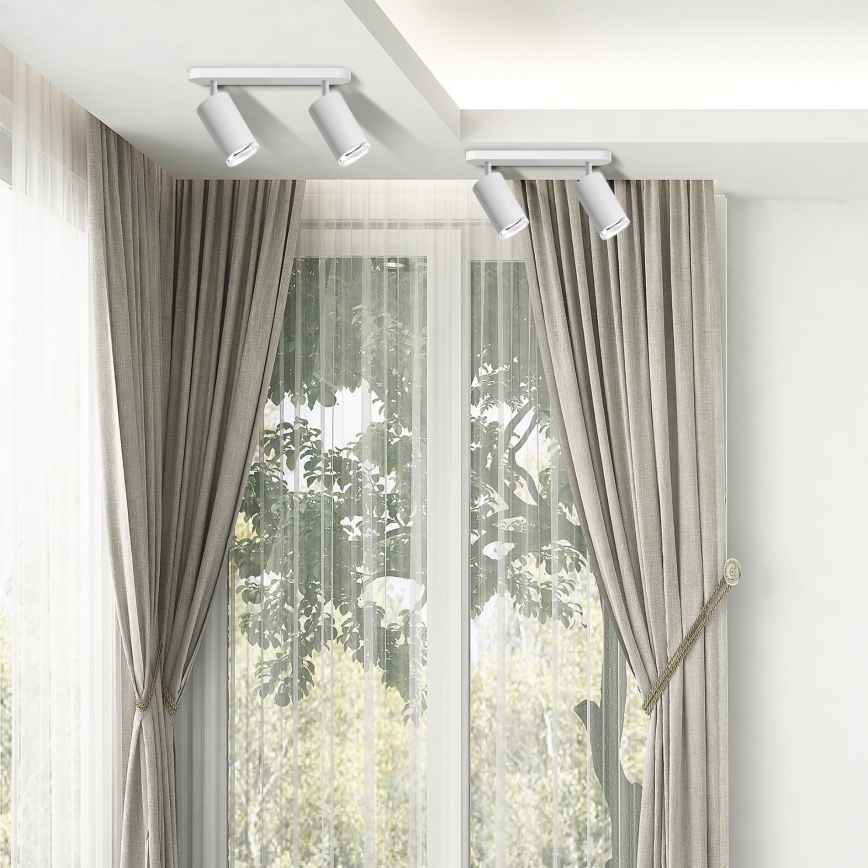 LED RGBW dimmbarer Badezimmer-Spot TURYN 2xGU10/6W/230V 3000K IP44 weiß + Fernbedienung