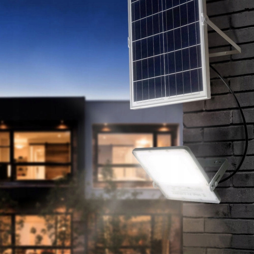 Dimmbarer LED-Solarstrahler LED/150W/3,2V 5000K 15000 mAh IP65 schwarz + Fernbedienung