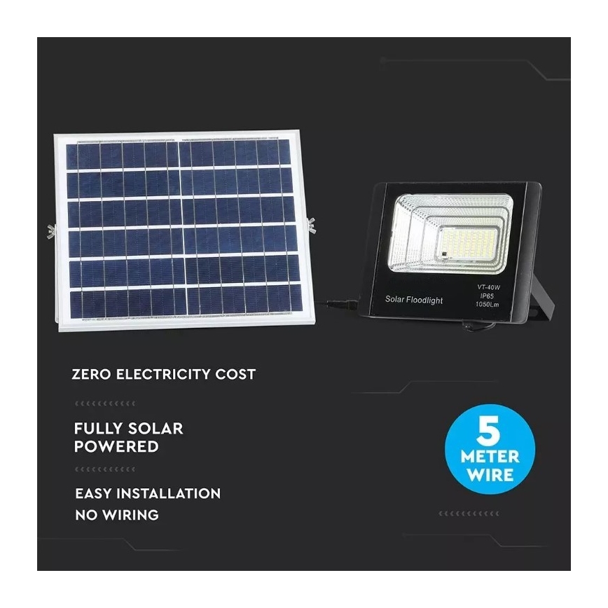 Dimmbarer LED-Solarstrahler LED/16W/3,2V 4000K IP65 10000 mAh + Fernbedienung