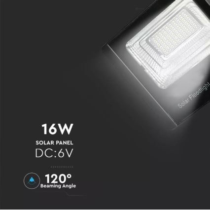 Dimmbarer LED-Solarstrahler LED/16W/3,2V 4000K IP65 10000 mAh + Fernbedienung