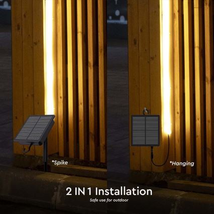 Dimmbarer LED-Solarstreifen LED/1,2W/3,7V 4000K IP67 5m + Fernbedienung