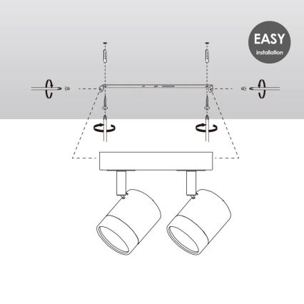 Dimmbarer LED-Strahler MANU 2xGU10/5,8W/230V weiß