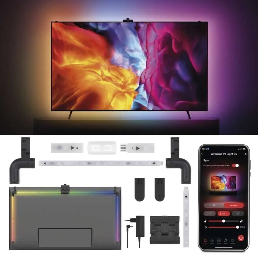 Dimmbarer Streifen (LED RGBIC) für TV-Gerät GoSmart LED/24W/230V 55“