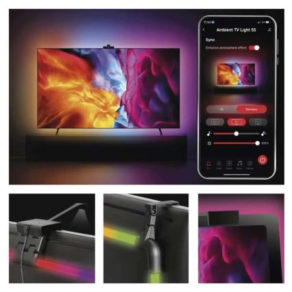 Dimmbarer Streifen (LED RGBIC) für TV-Gerät GoSmart LED/24W/230V 55“