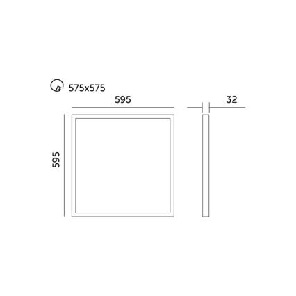 Dimmbares LED-Einbaupanel CAPRI LED/25/36/40W/230V 3000/4000/5700K UGR&lt;19 IP44 60x60 cm