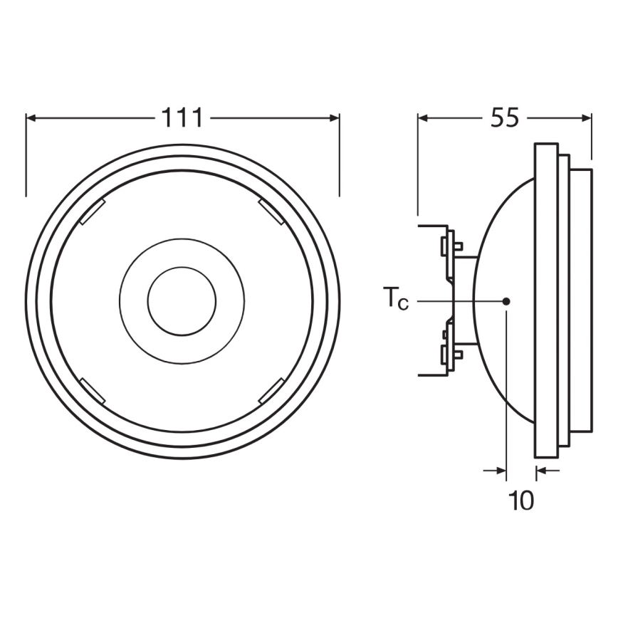 Dimmbares LED-Leuchtmittel AR111 G53/7,2W/12V 1800-2700K 24° CRI 90 - Ledvance