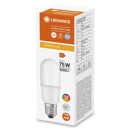 Dimmbares LED-Leuchtmittel E27/11W/230V 6500K CRI 90 - Ledvance
