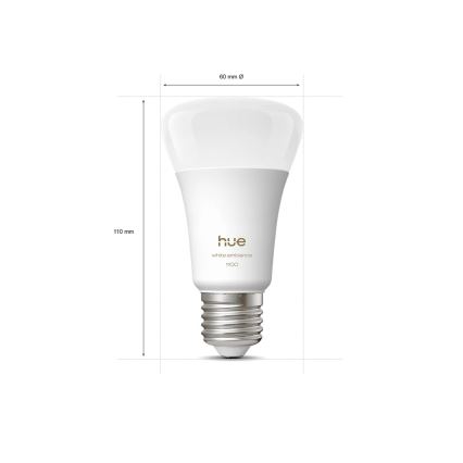 Dimmbares LED-Leuchtmittel Philips Hue WHITE AMBIANCE E27/8,1W/230V 1000-20000K
