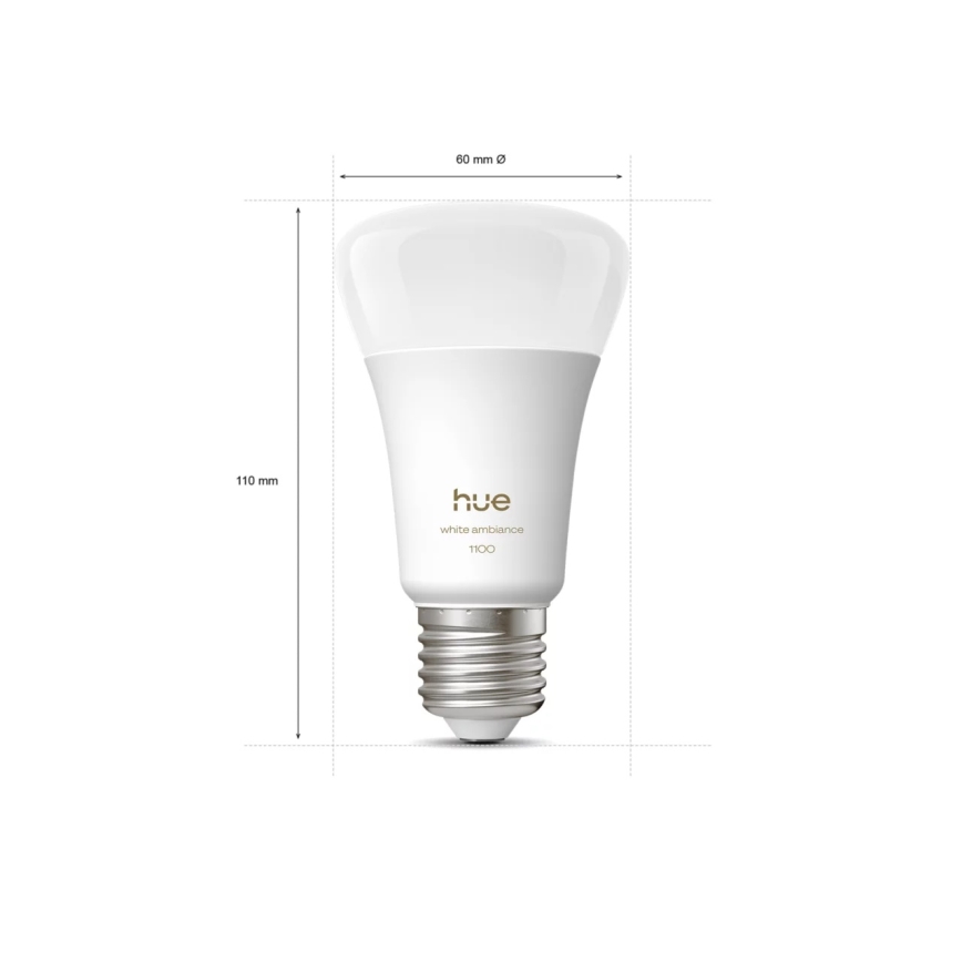 Dimmbares LED-Leuchtmittel Philips Hue WHITE AMBIANCE E27/8,1W/230V 1000-20000K