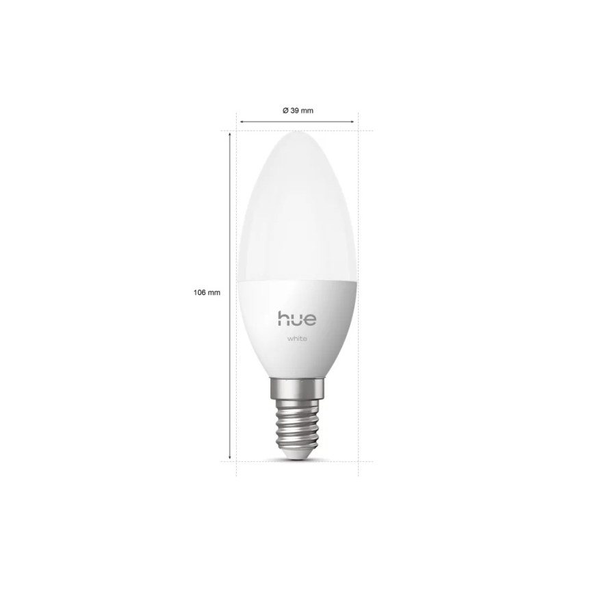 Dimmbares LED-Leuchtmittel Philips Hue White B39 E14/3,9W/230V 2700K