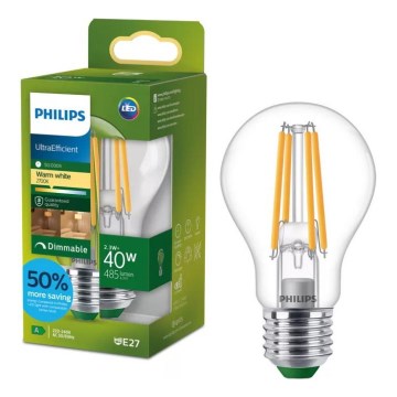 Dimmbares LED-Leuchtmittel ULTRAEFFICIENT VINTAGE Philips A60 E27/2,3W/230V 2700K