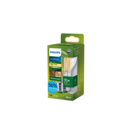 Dimmbares LED-Leuchtmittel ULTRAEFFIZIENT VINTAGE Philips A60 E27/5,2W/230V 2700K