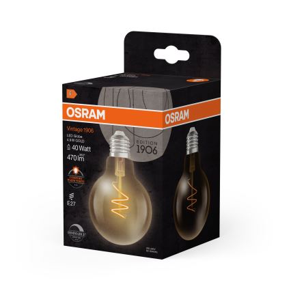 Dimmbares LED-Leuchtmittel VINTAGE FILAMENT E27/4,9W/230V 2200K CRI 90 - Osram