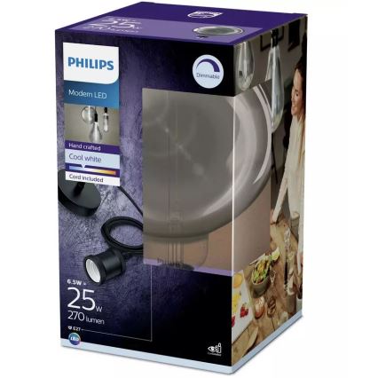 Dimmbares LED-Leuchtmittel SMOKY VINTAGE Philips E27/6,5W/230V 4000K