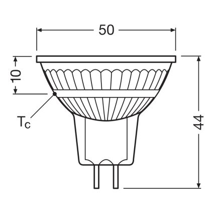 Dimmbare LED-Reflektorlampe MR16 GU5,3/6,6W/12V 4000K 36° CRI 97 - Ledvance