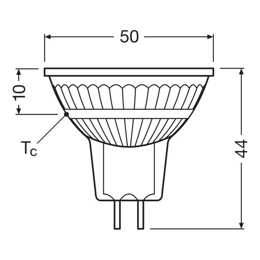 Dimmbare LED-Reflektorlampe MR16 GU5,3/6,6W/12V 4000K 36° CRI 97 - Ledvance