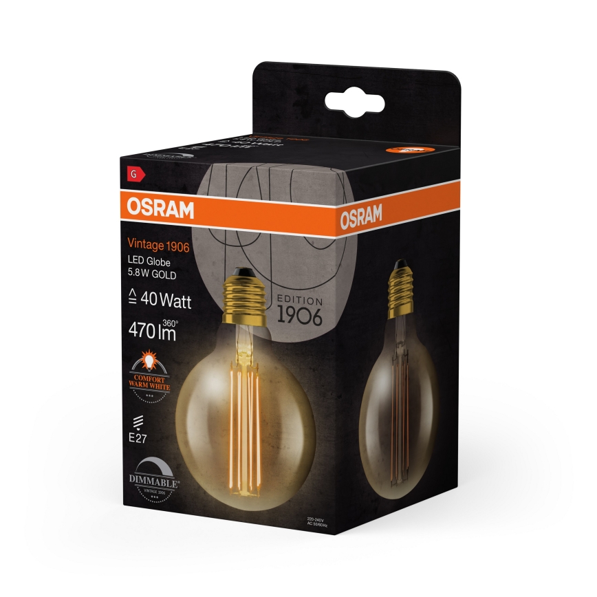 Dimmbares LED-Vintage-Filament-Leuchtmittel E27/5,8W/230V 2200K - Osram